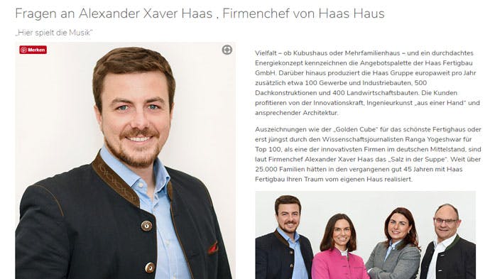 Interview Xaver A. Haas, Fertighauswelt.de