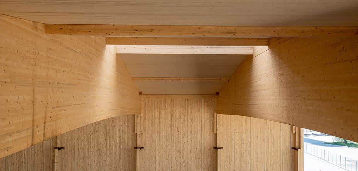 Holzlagerhalle von Haas Gewerbebau