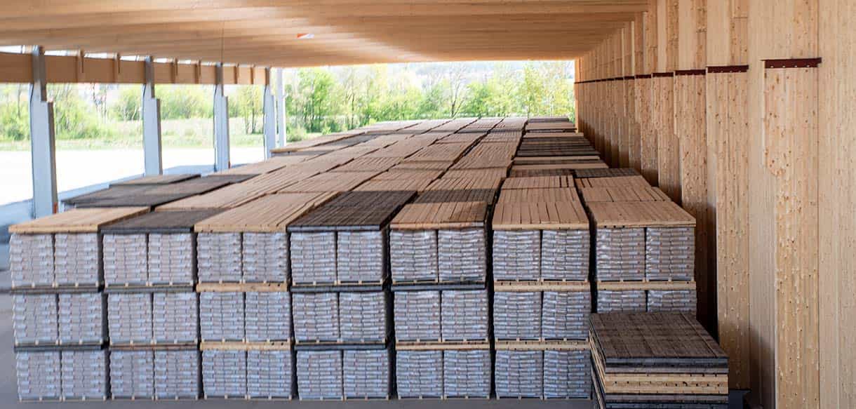 Holzlagerhalle von Haas Gewerbebau