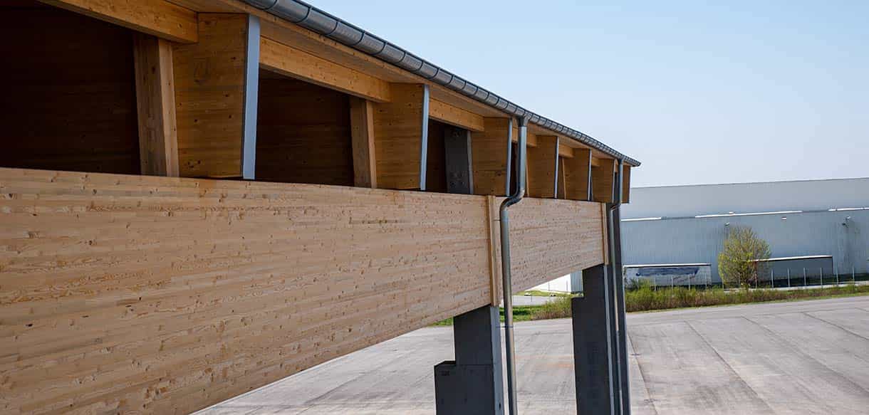 Holzlagerhalle von Haas Gewerbebau