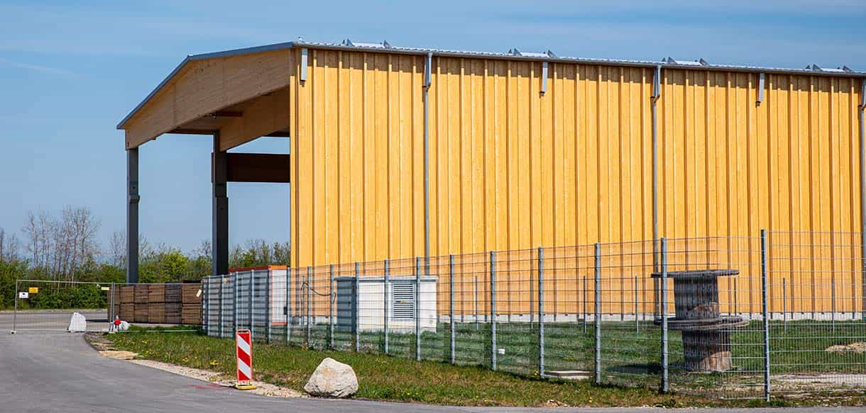 Holzlagerhalle von Haas Gewerbebau