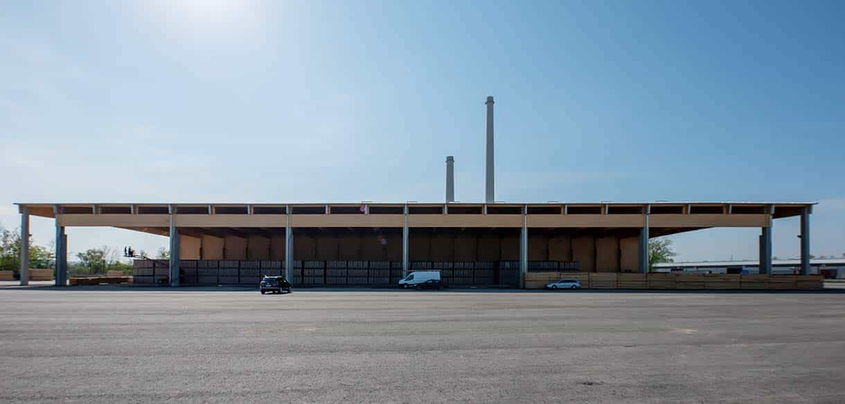 Holzlagerhalle von Haas Gewerbebau