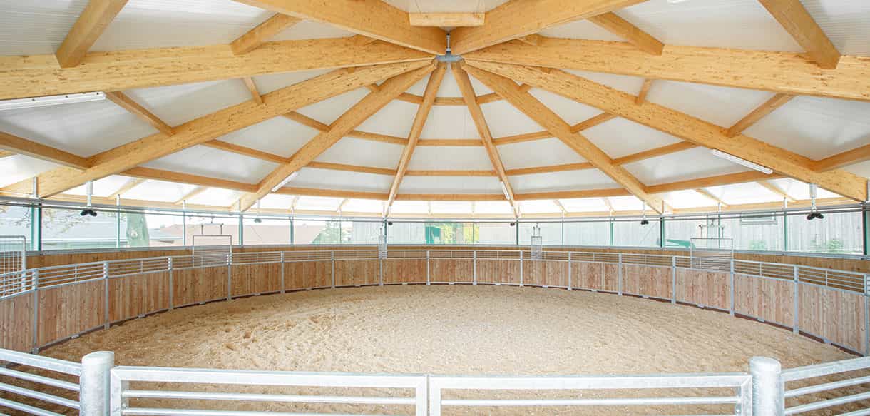 Reitanlage von Haas Landwirtschaftsbau - Longierhalle