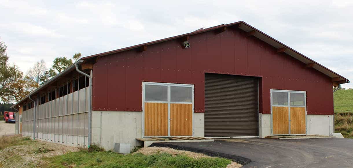 Milchviehstall mit Firstlüftung von Haas Landwirtschaftsbau